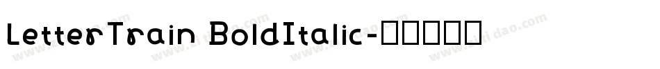 LetterTrain BoldItalic字体转换